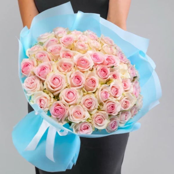 Kemer Florist Strauß aus 55 rosa Rosen